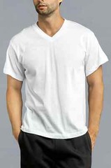 Mens Knocker Pack of 3 V-NECK T-SHIRTS Cotton TEES Whites UnderShirts S M L XL
