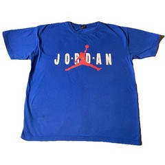 Vintage Air Jordan Jumpman T Shirt Size Men’s Med Large Blue Red VTG Gemrock Tee
