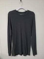 Faherty Cloud Cotton LS Waffle Knit Crewneck – Charcoal Gray – Sz. L