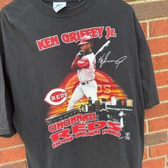 Vintage 90s dynasty Ken Griffey jr Cincinnati red t shirt baseball size xl