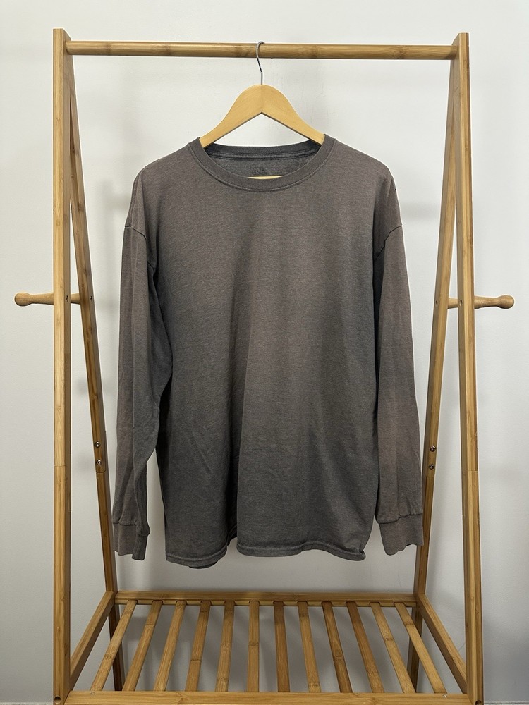 VTG FOTL Gradient Sun Faded Worn Work WIP Long Sleeve Blank T-Shirt Size XL