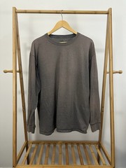 VTG FOTL Gradient Sun Faded Worn Work WIP Long Sleeve Blank T-Shirt Size XL