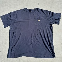 Carhartt Shirt Mens 3XLT Tall Blue Original Fit Short Sleeve Crewneck Pocket Tee