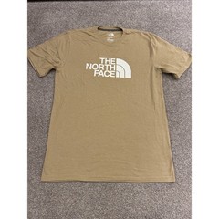 The North Face Graphic T-Shirt Mens Medium Tan Khaki Excellent Half Dome Logo