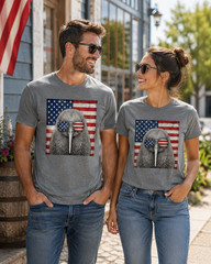 Retro Kiwi Bird Shirt 4th of July US American Flag Patriotic T-Shirt