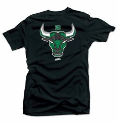 Shirt to Match Jordan Retro 1 Pine Green 2020- Snelos Bull Black