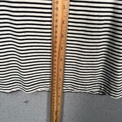 J. Crew Mens XL Sueded Jersey Striped T-Shirt Black & White Classic 100% Cotton
