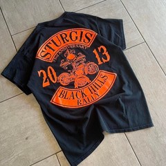 Gildan Sturgis 73rd Anniversary Black Hills Rally 2013 Graphic T-Shirt Black M