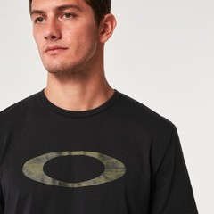 Oakley O-Bold Ellipse Tee Short Sleeve T-Shirt Black/Brush Tiger Green Large New