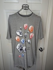Elevenparis Shirt Mens XL Gray Skull Head Graphic Life is a Joke Grunge NWOT B07