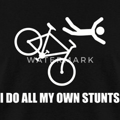 I Do All My Own Stunts Bicycle Parody Men’s T-Shirt
