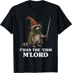 Funny Meme TWAS The Tism M Lord Raccoon Wizard T-Shirt