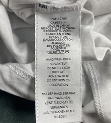 True Religion Brand Jeans White T Shirt White Metallic Silver Graphic Size S EUC