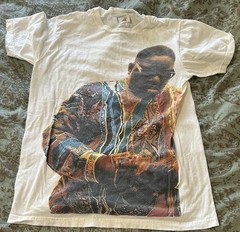 Notorious BIG Biggie Brooklyn Mint White Graphic T-Shirt Large 18” X 27”