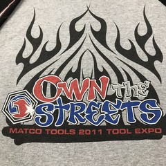Matco Tools Shirt Mens Extra Large Gray Flames Fire Skate Surf Street Garage Tee