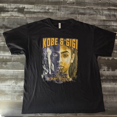 Kobe & Gigi Bryant Black Mambas Memorial Black Graphic T-Shirt Adult XL 0064