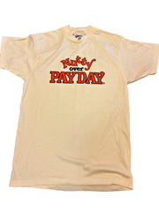 1980Vintage *Nutty over Payday *Tshirt New L. 42”X44 Short Sleeve