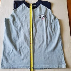 Biker Sleeveless Tee with Born Free Eagle USA Large 100% Cotton Large Pacific