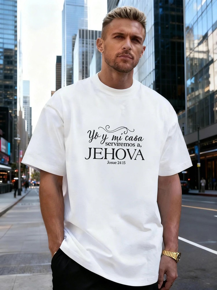 Letter Quote Graphic 100% Cotton Men’s T-Shirt Suitable for Daily Streetwear