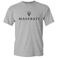 Maserati Racing Car Mens Grey T shirt Size S to 5XL