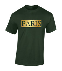 PARIS CITY GOLD MENS T SHIRT COOL CHIC FASHION CUTE TOP MODERN SUMMER LOVE