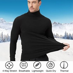 Men’s Thermal Turtleneck Shirts Long Sleeve Pullover Sweater Top Base Layer Warm