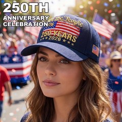 250th Anniversary USA Hat Patriotic Embroidered Baseball Cap Adjustable Anniv…
