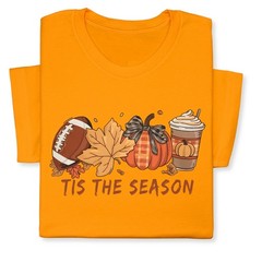 Tis the Season Fall T-Shirt, Pumpkin Spice & Football Autumn Tee
