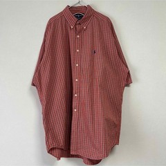 Ralph Lauren Polo BLAKE 80s-90s Vintage Short Sleeve Check Shirt Navy Japan