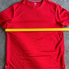 Athletic Works Mens DriWorks Performance T-Shirt Red Short Sleeve Size L 42-44