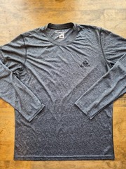 Mens Adidas Ultimate Tee L/S Athletic T-Shirt LG Dk Heathered Gray Performance