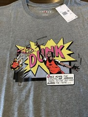Nike Men’s Air Jordan Brand Dunk Tee Grey/Multi FZ1939-091 Large Basketball NEW