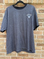 USAF Air Force Logo Shirt Gray Ringer Tee Men’s 2XL Top Vintage Made In USA