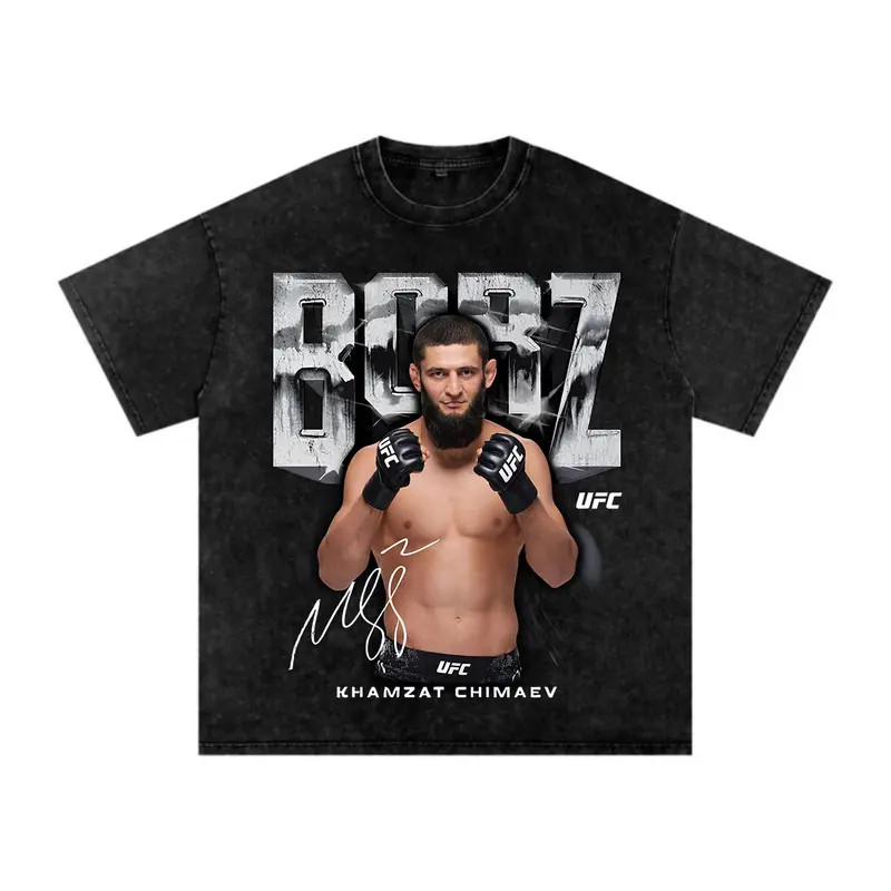 Khamzat Chimaev Borz T-Shirt, UFC Fighters Shirt, MMA Tee, Fight Night Apparel