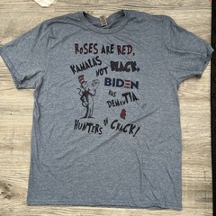 Kamala Harris Joe Biden Hunter Biden Dr Seuss Shortsleeve T Shirt – Adult Large