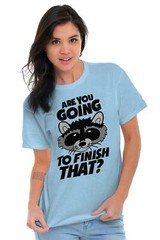 Trash Panda Funny Foodie Lazy Diet Cheat Day Womens or Mens Crewneck T Shirt Tee