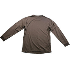 JACHS New York Mens Long Sleeve Crew Neck Shirt Large Olive Green Brown Casual