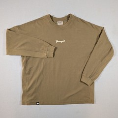 YoungLA Long Sleeve T-Shirt Mens Medium Olive Green Relaxed Fit