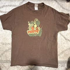 Vintage 90s Fruit of the Loom Heavy Cotton Yoshi Super Mario Brown Men’s Size M