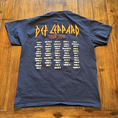 Def Leppard Shirt Mens Large Blue Gildan Tour 2015 Rock Concert Tee T-Shirt
