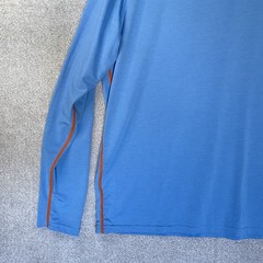Men’s GERRY XL Long Sleeve Sun Protection Shirt Hiking Blue Orange Striped