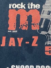 SEE PHOTOS Vintage Jay Z 50 Cent Rap Tee Shirt Rock The Mic Tour 2003 Size XL
