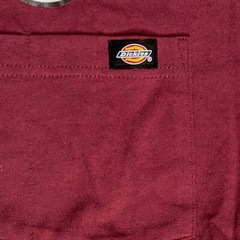 DICKIES HEAVYWEIGHT SHIRT MEDIUM RED BURGANDY WORK WEAR Long Sleeve MENS NWT