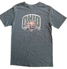 Ohio University OU Bobcats Cotton Logo Tee T-Shirt S