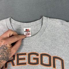 Bayside Oregon State Beavers T Shirt Mens Large Gray OS NCAA Made in USA Tee