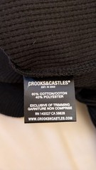 Crooks & Castles Mens Large Black Heavyweight Waffle Long Sleeve Tee NWT