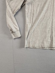 Weatherproof Men Shirt M Gray Henley Neck Long Sleeve Flat Front Pullover Tee