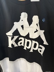Kappa NWT Shirt Mens Large Black & White Logo Spell Out Graphic Tee T-Shirt