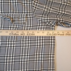 Mens Faded Glory Shirt Black and White Pald Size XL XG