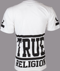 $95 TRUE RELIGION White Black STARTER Oversized Fit Designer Graphic T-shirt NWT